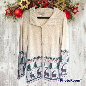 Vintage Joan Millar Holiday Cardigan + M